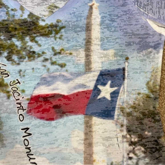 NWT Texas San Jacinto Monument Burn Out Women's Tee Shirt Size Medium - Picture 5 of 7